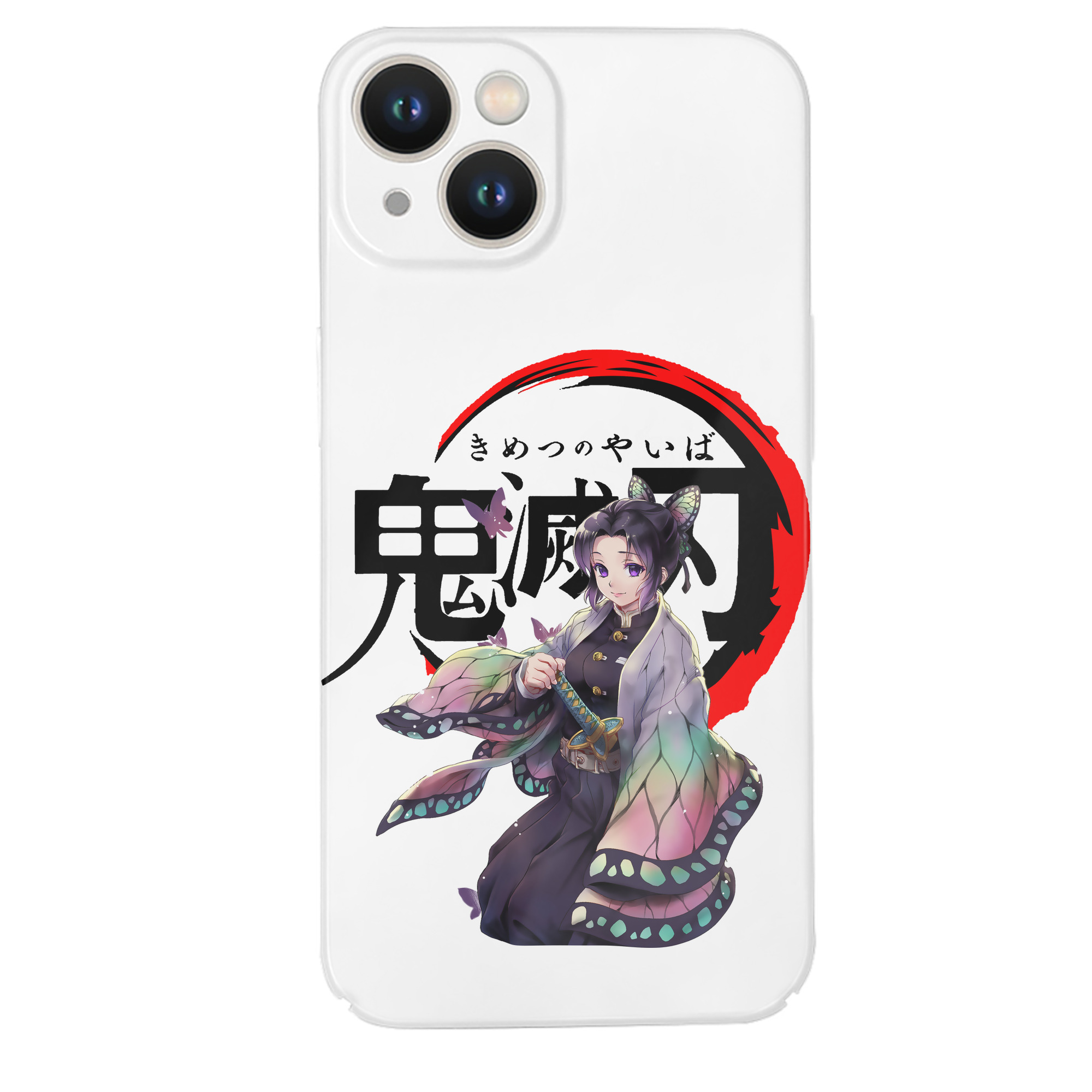 （画像用） 鬼滅の刃（きめつのやいば）蟲柱-胡蝶 しのぶ／こちょう しのぶ Kochou Shinobu 【iPhone 14シリーズ対応】ハードケース